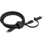 كيبل Belkin BoostCharge Pro 2 في 1 برأس USB-C ومحول Lightning بطول 1.5 متر باللون الأسود