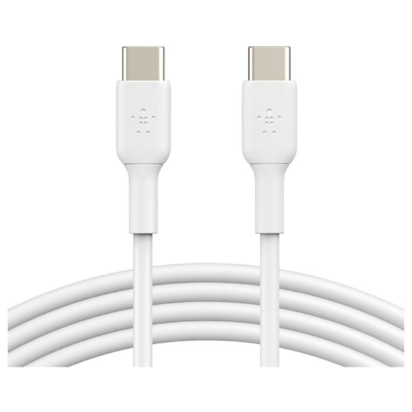 كيبل Belkin BoostCharge من USB-C إلى USB-C بطول 1 متر باللون الأبيض