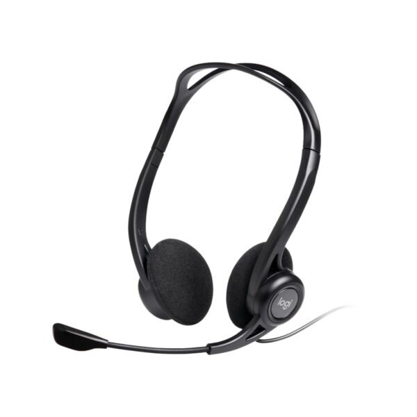 سماعة Logitech 960 USB الستيريو مع مايك عازل للضوضاء باللون الأسود