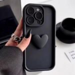 كفر سيليكون مطفي بقلب بارز 3D للآيفون - موبايل كراج 6