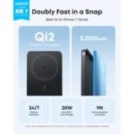 باور بنك Anker Nano MagGo Slim المغناطيسي بسعة 5000mAh باللون الأسود - صورة 4