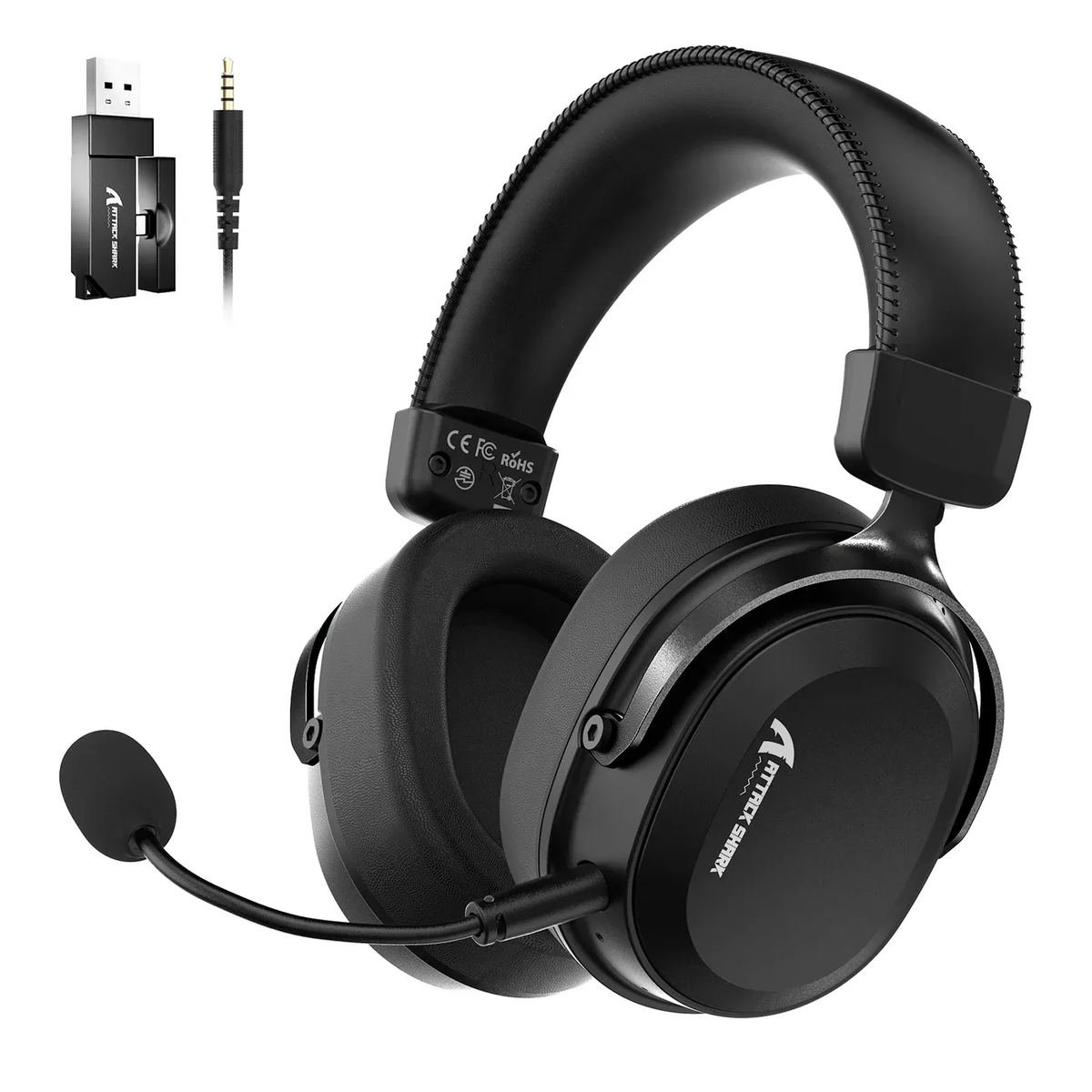 🎧 سماعة ألعاب أتاك شارك L30 Pro لاسلكية بثلاث طرق اتصال أسود 🎧 Attack Shark L30 Pro Tri-Mode Wireless Gaming Headset Black