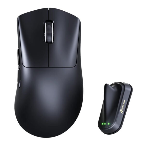 ماوس الألعاب Attack Shark V8 اللاسلكي الخفيف بحساس PAW-3950 MAX باللون الأسود