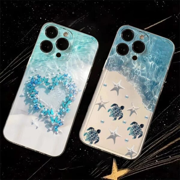 🐢 Clear Sea and Beach Case for Samsung Galaxy
