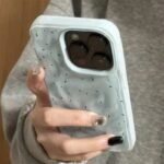 🫧 Black Dots Wave-Texture Case for iPhone