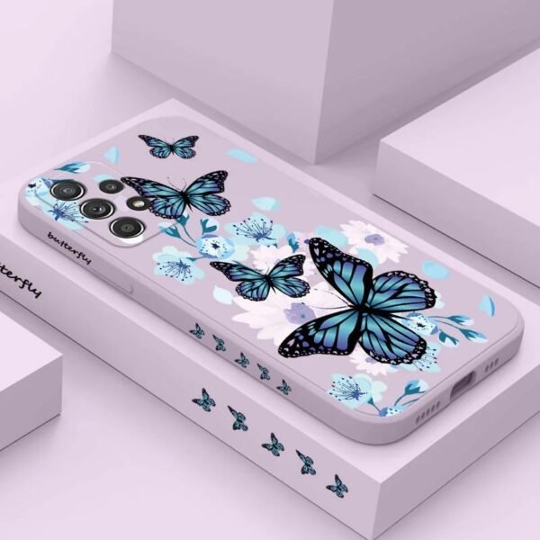 🦋 Blue Butterflies Silicone Case for Samsung Galaxy A