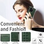 🔳 Checker Embossed Leather Wallet Case for Honor