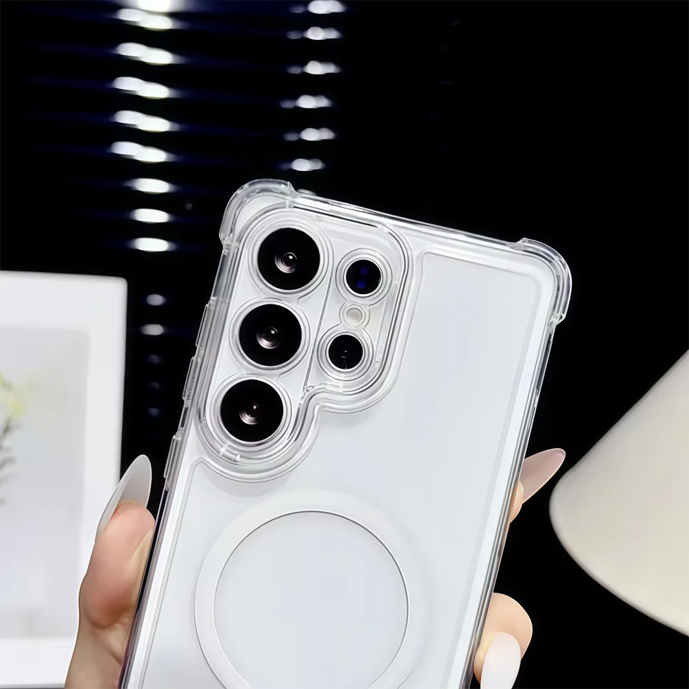 Clear Magnetic Shockproof Case for Samsung Galaxy - Mobiles Garage 🧲 Clear Magnetic Shockproof Case for Samsung Galaxy