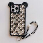 🐻 Sparkly Crystal Case with 3D Ears for iPhone