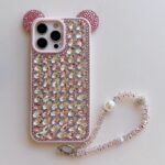 🐻 Sparkly Crystal Case with 3D Ears for iPhone