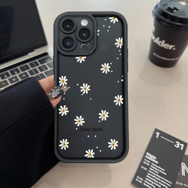 🌼 Small Daisy Silicone Case with Thick Frame for Samsung Galaxy