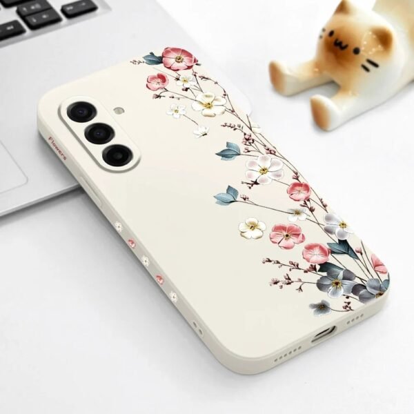 🌸 Flower Branch Silicone Case for Samsung Galaxy A