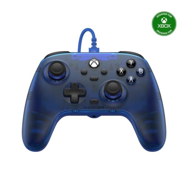 يد التحكم GameSir T7 السلكية للإكس بوكس والكمبيوتر باللون الأزرق الياقوتي