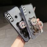 🧸 Glitter Case with Teddy Stand and Crystal Chain for Huawei Y9 Prime / P Smart Z