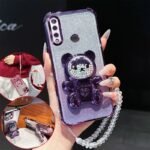 🧸 Glitter Case with Teddy Stand and Crystal Chain for Huawei Y9 Prime / P Smart Z