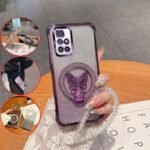 🦋 Glitter Case with Butterfly Stand and Crystal Chain for Redmi 10