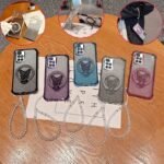 🦋 Glitter Case with Butterfly Stand and Crystal Chain for Redmi 10