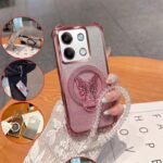 📿 Gradient Glitter Case with Pearl Chain for Honor X7a