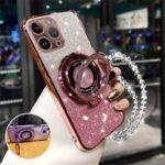 💎 Glitter Case with Ring Holder and Crystal Bracelet for Honor