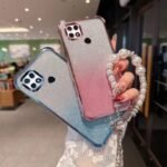 📿 Gradient Glitter Case with Pearl Chain for Redmi 12C / 11A