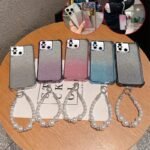 📿 Gradient Glitter Case with Pearl Chain for Redmi 12C / 11A