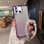 📿 Gradient Glitter Case with Pearl Chain for Redmi 12C / 11A
