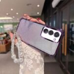📿 Gradient Glitter Case with Pearl Chain for Redmi 15
