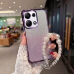📿 Gradient Glitter Case with Pearl Chain for Redmi Note 14S