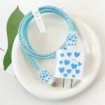 💗 4-Piece Heart Charger and Cable Protector Set