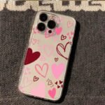 💕 Clear Colourful Hearts Case for Redmi