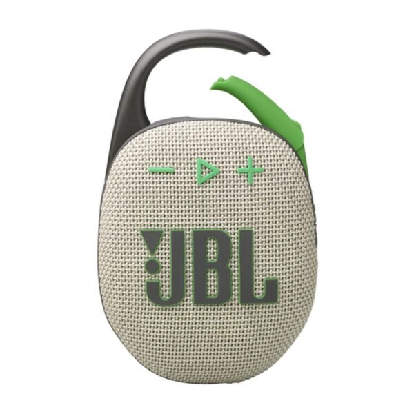 سبيكر JBL Clip 5 المحمول بالبلوتوث باللون البيج (Sand)