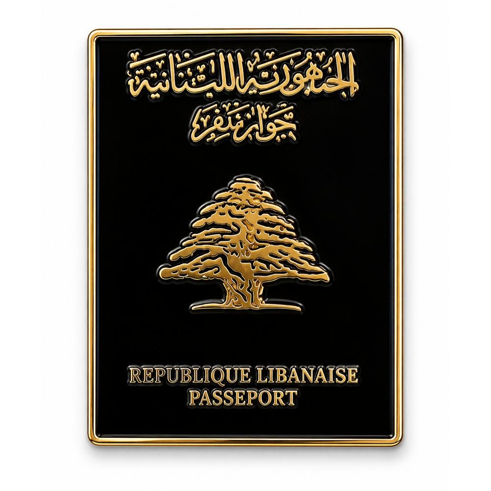 ๐ฑ๐งโ Lebanese Passport Metal Sticker ๐ฑ๐งโ๏ธ Lebanese Passport Metal Sticker
