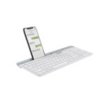 كيبورد Logitech K580 النحيف اللاسلكي باللون الأبيض مع مكان للجوال - صورة 4