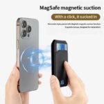 👛 Magnetic Leather Card Wallet with Stand