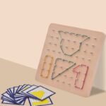 🧩 Montessori Geoboard with Cards