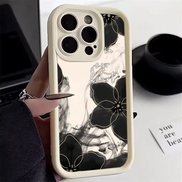 كفر سيليكون بزهور مرسومة كاللوحة لسامسونج جالكسي - موبايل كراج