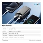 باور بنك باوا فولتيوم 20000mAh بقوة 22.5W - أسود - موبايل كراج - صورة 4