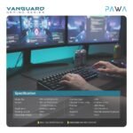 كيبورد ألعاب ميكانيكي باوا Vanguard سلكي أسود - موبايل كراج - صورة 3