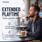 سماعة Porodo Soundtec Inova اللاسلكية المفتوحة بخاصية ENC باللون الأسود - صورة 2