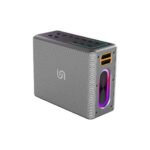 سبيكر Porodo Soundtec Quantum المحمول بنظام 2.2 قناة باللون الفضي