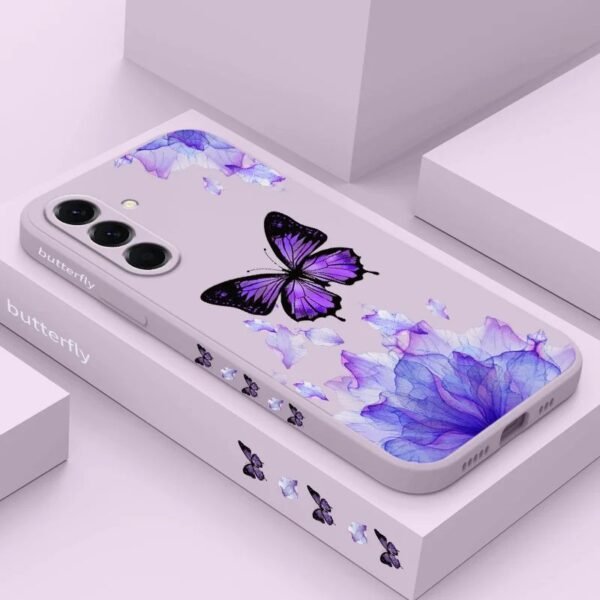 🦋 Purple Butterfly Silicone Case for Samsung Galaxy A