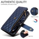 👛 Quilted Zip Wallet Leather Case for iPhone