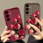 🌹 Red Roses Silicone Case for Samsung Galaxy