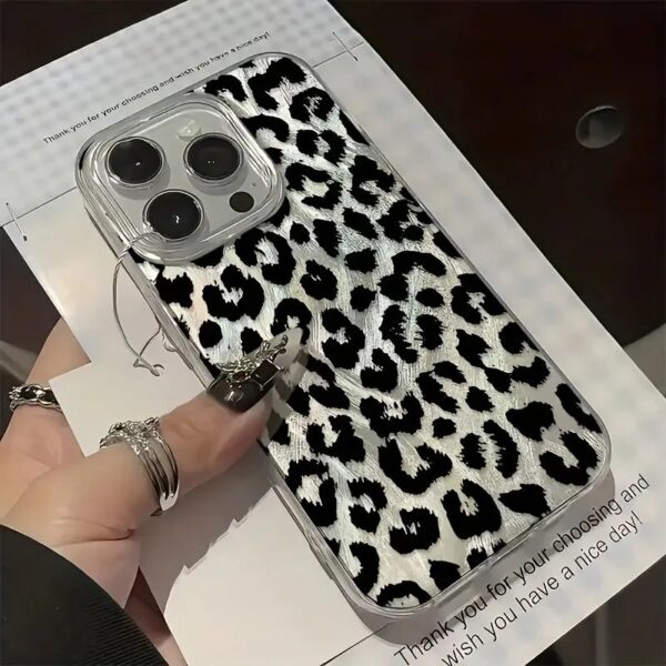 🐆 Silver Leopard Case for Samsung Galaxy