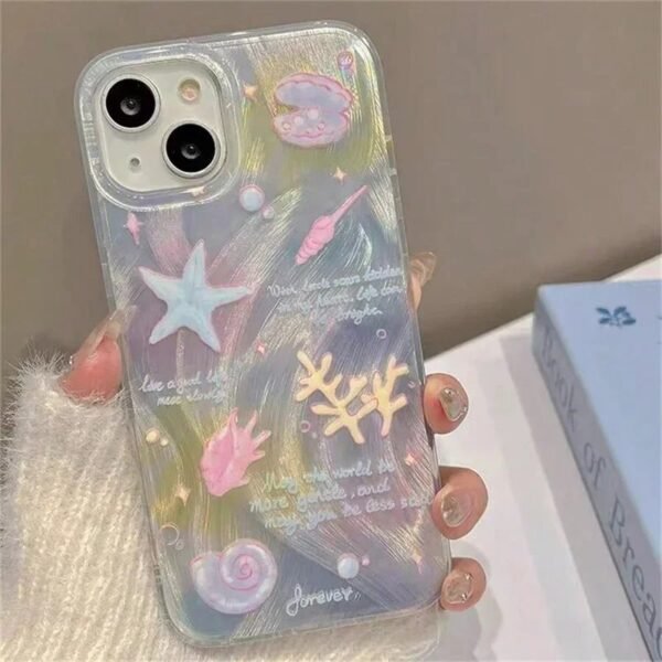 🐚 Silver Shimmer Seashell Case for iPhone