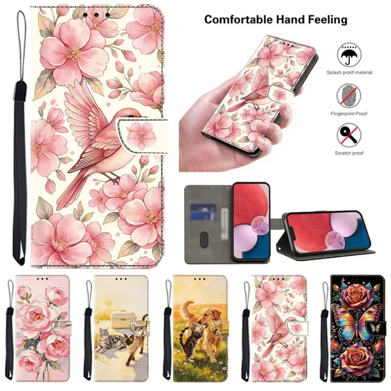Soft Art Wallet Case for Samsung Galaxy A - Mobiles Garage 🌸 Soft Art Wallet Case for Samsung Galaxy A