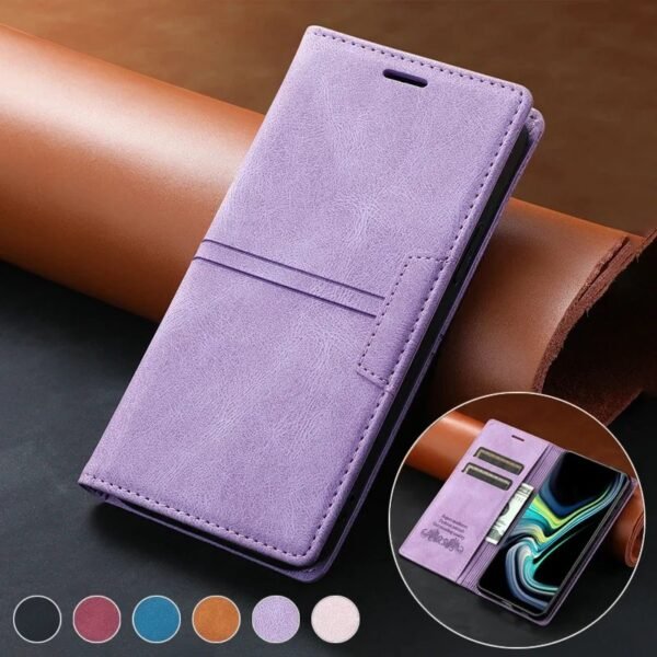 👛 Stitched Leather Wallet Case for Samsung Galaxy S
