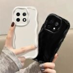 🌊 Glossy Case with Wavy Frame for Honor
