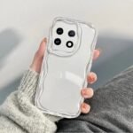 🌊 Glossy Case with Wavy Frame for Honor