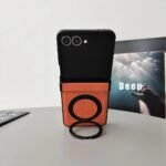 🔄 Z Flip Leather Case with Magnetic Ring for Samsung Galaxy